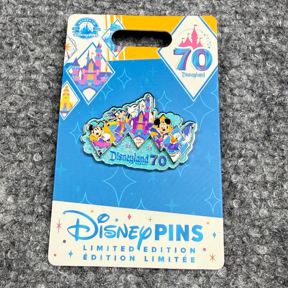 Disney Disneyland 70th Anniversary Pin Limited Edition 2500 LE Mickey & Friends
